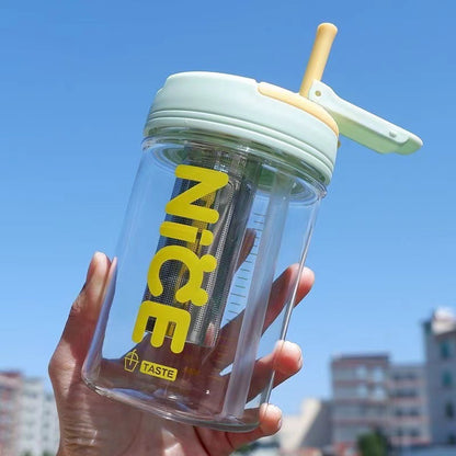 High-Value Plastic Straw Cup for Bubble and Fruit Tea