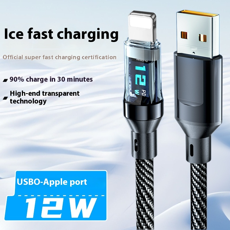 Cable de Datos de Carga Super Rápida y Totalmente Compatible con Pantalla Digital Typec