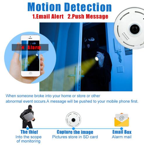 Cámara de Seguridad Inalámbrica de 2MP con Ángulo Amplio de 360 Grados