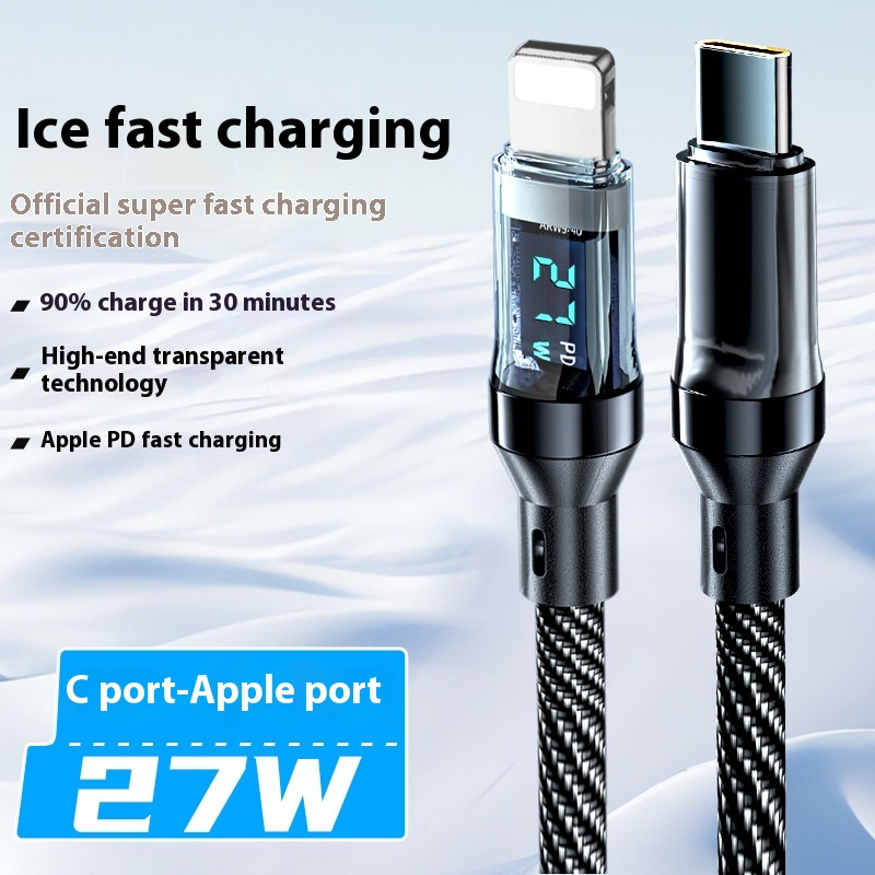Cable de Datos de Carga Super Rápida y Totalmente Compatible con Pantalla Digital Typec